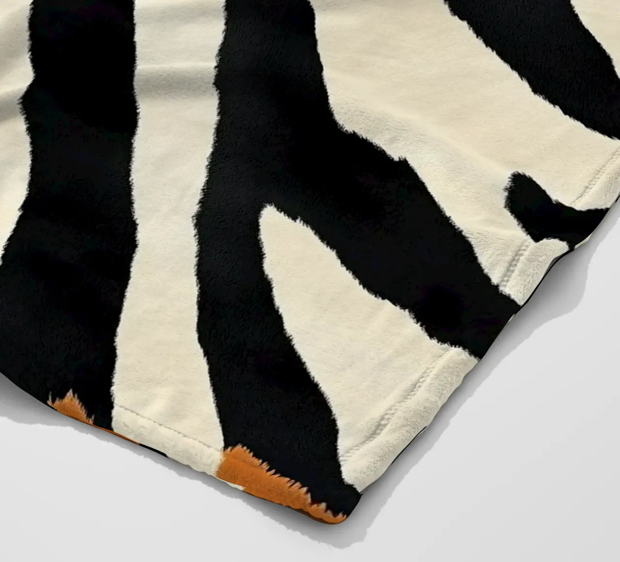 Decorative abstract zebra stripe pattern fleece blanket by Autofocus