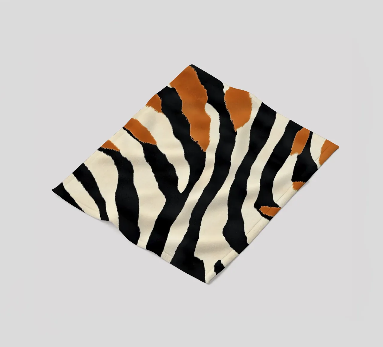 Decorative abstract zebra stripe pattern fleece blanket by Autofocus