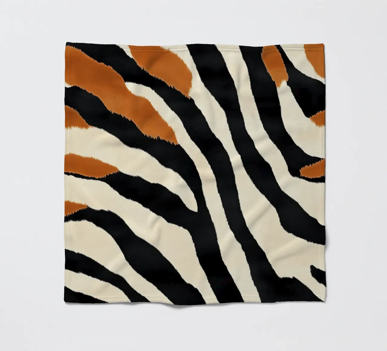 Decorative abstract zebra stripe pattern fleece blanket by Autofocus