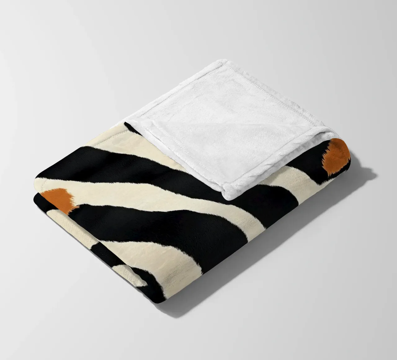 Decorative abstract zebra stripe pattern fleece blanket by Autofocus