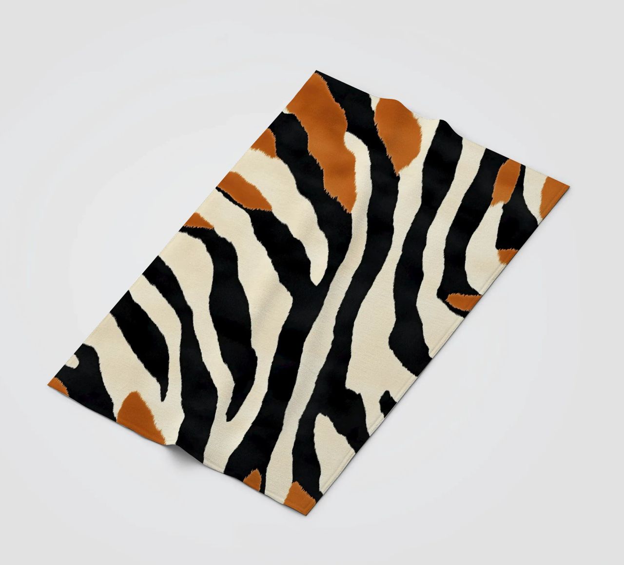 Decorative abstract zebra stripe pattern fleece blanket by Autofocus