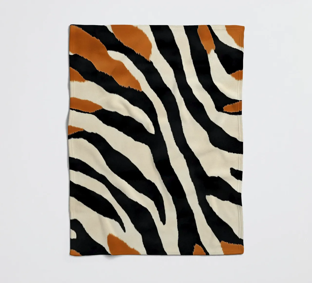 Decorative abstract zebra stripe pattern fleece blanket by Autofocus