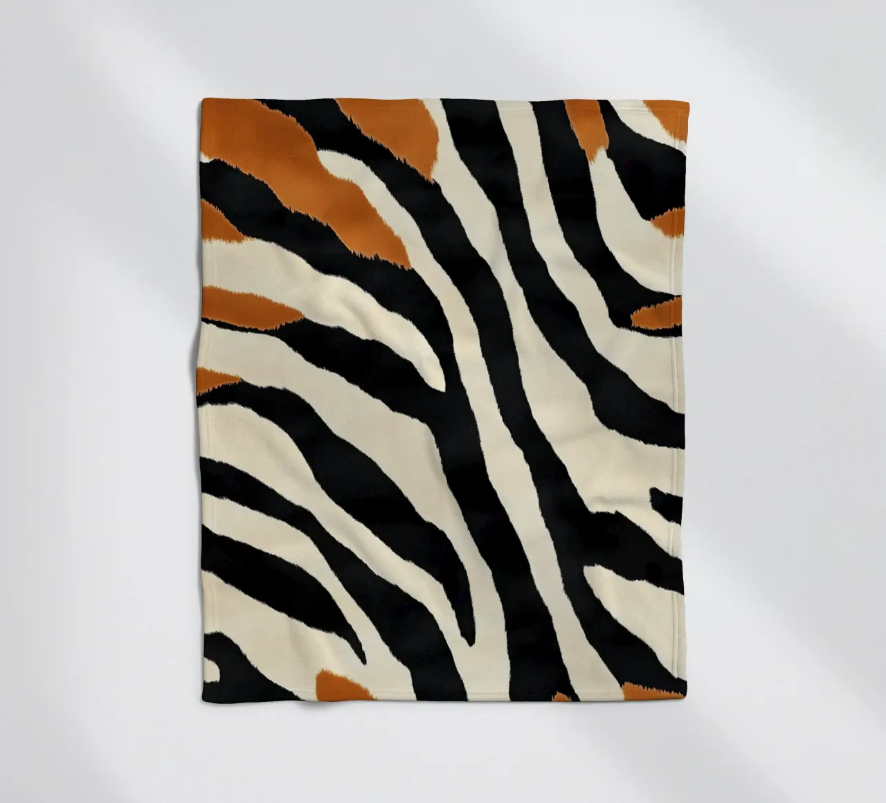Decorative abstract zebra stripe pattern fleece blanket by Autofocus