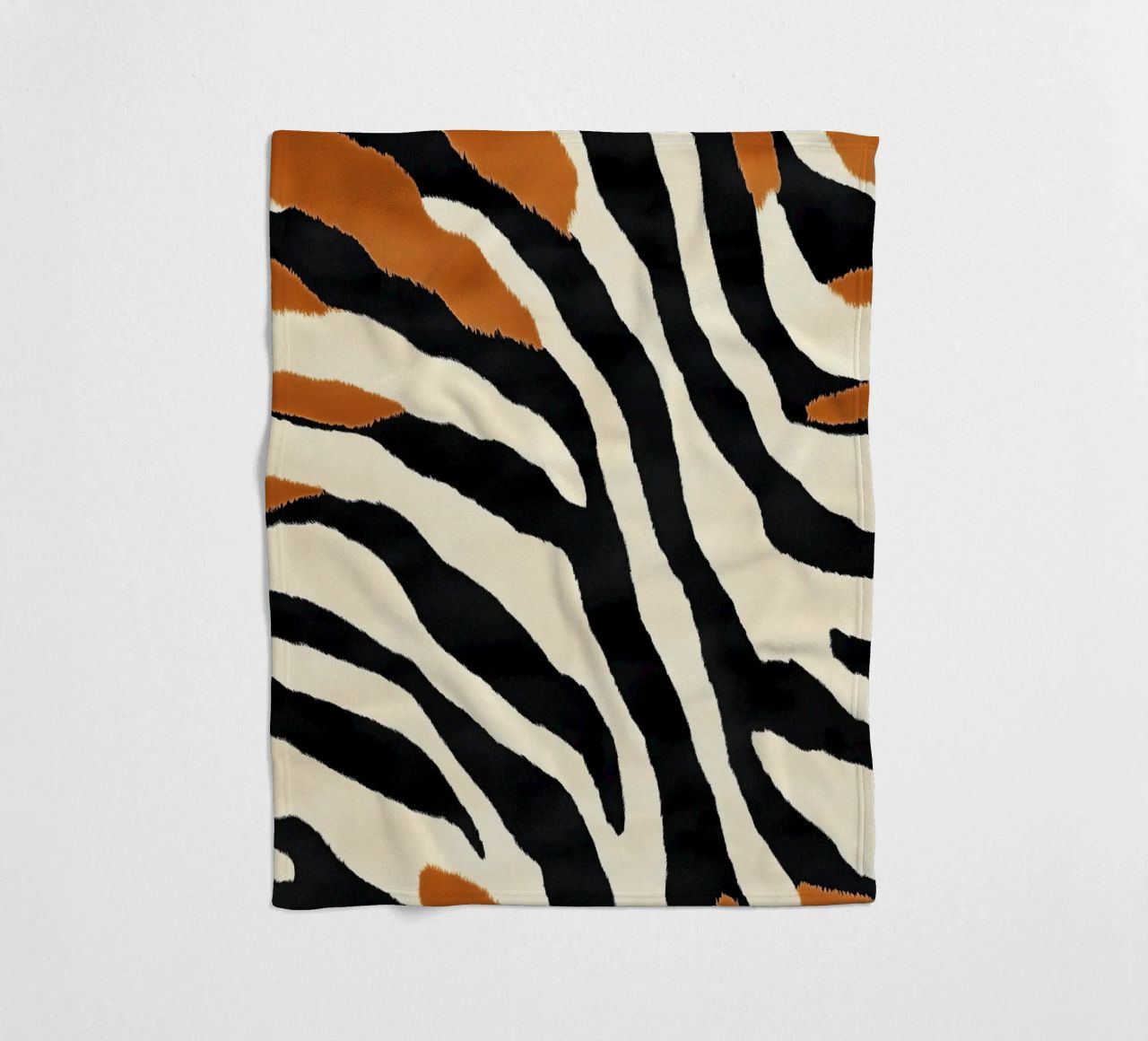 Decorative abstract zebra stripe pattern fleece blanket by Autofocus