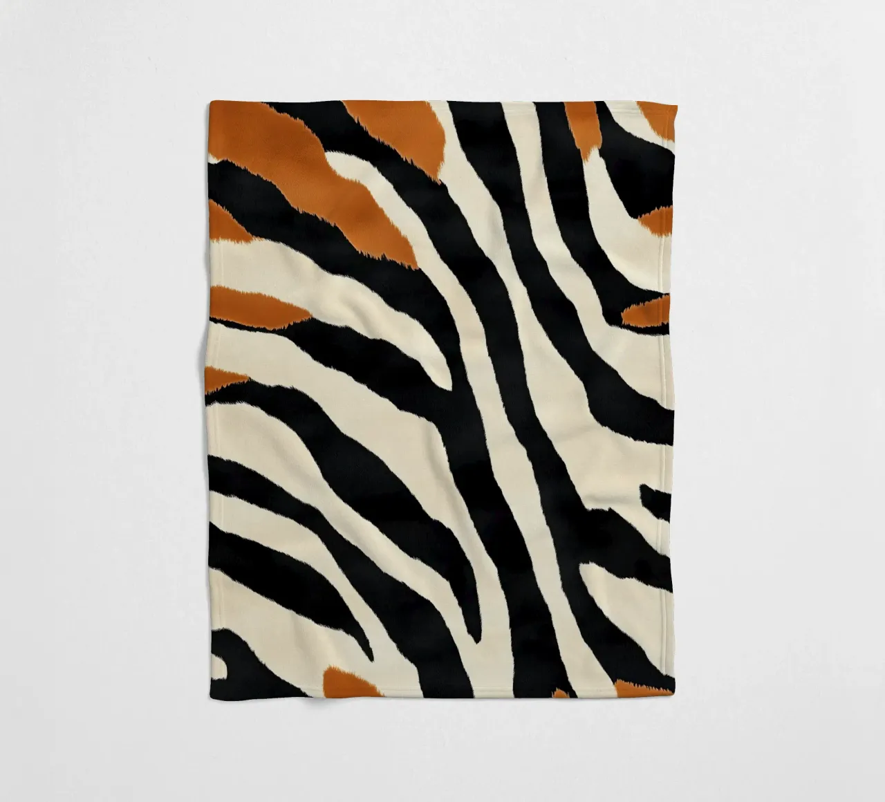 Decorative abstract zebra stripe pattern fleece blanket by Autofocus