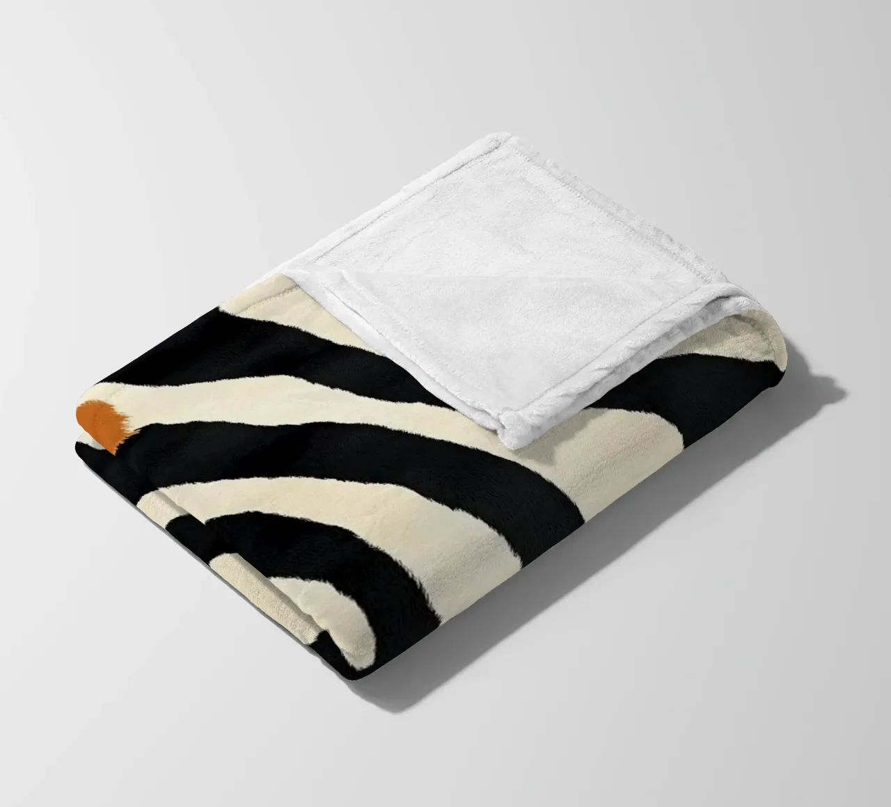 Decorative abstract zebra stripe pattern fleece blanket by Autofocus