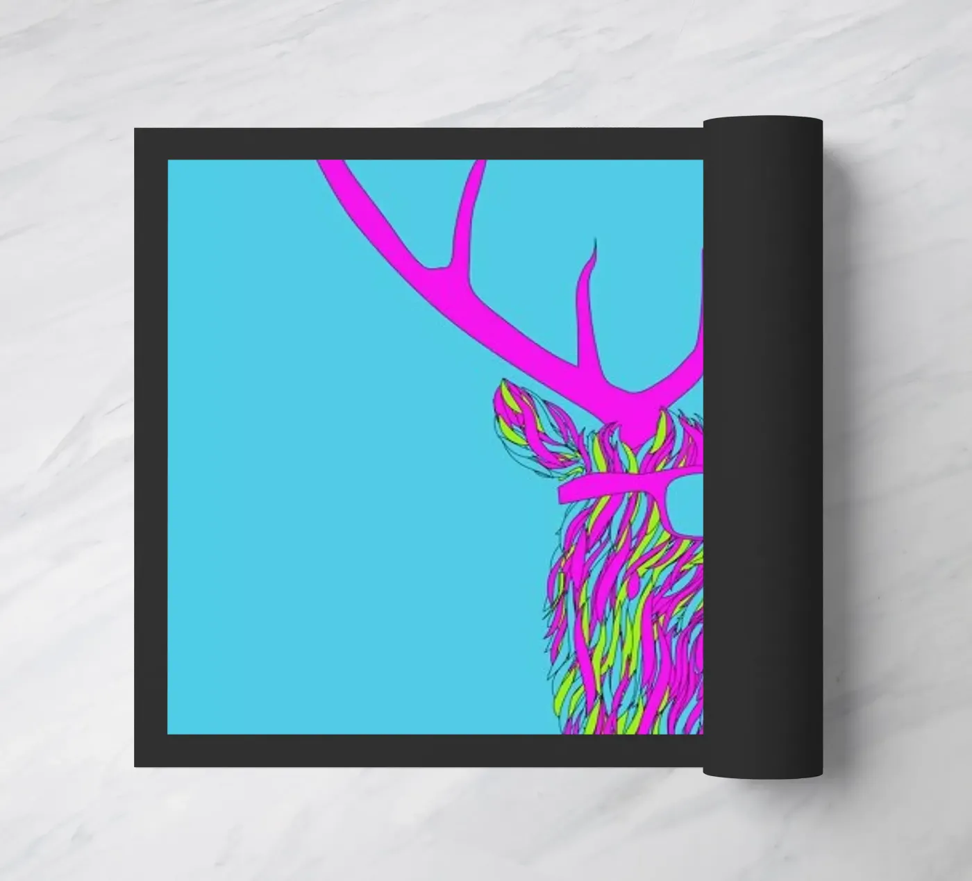 Party deer doormat by Róbert Farkas