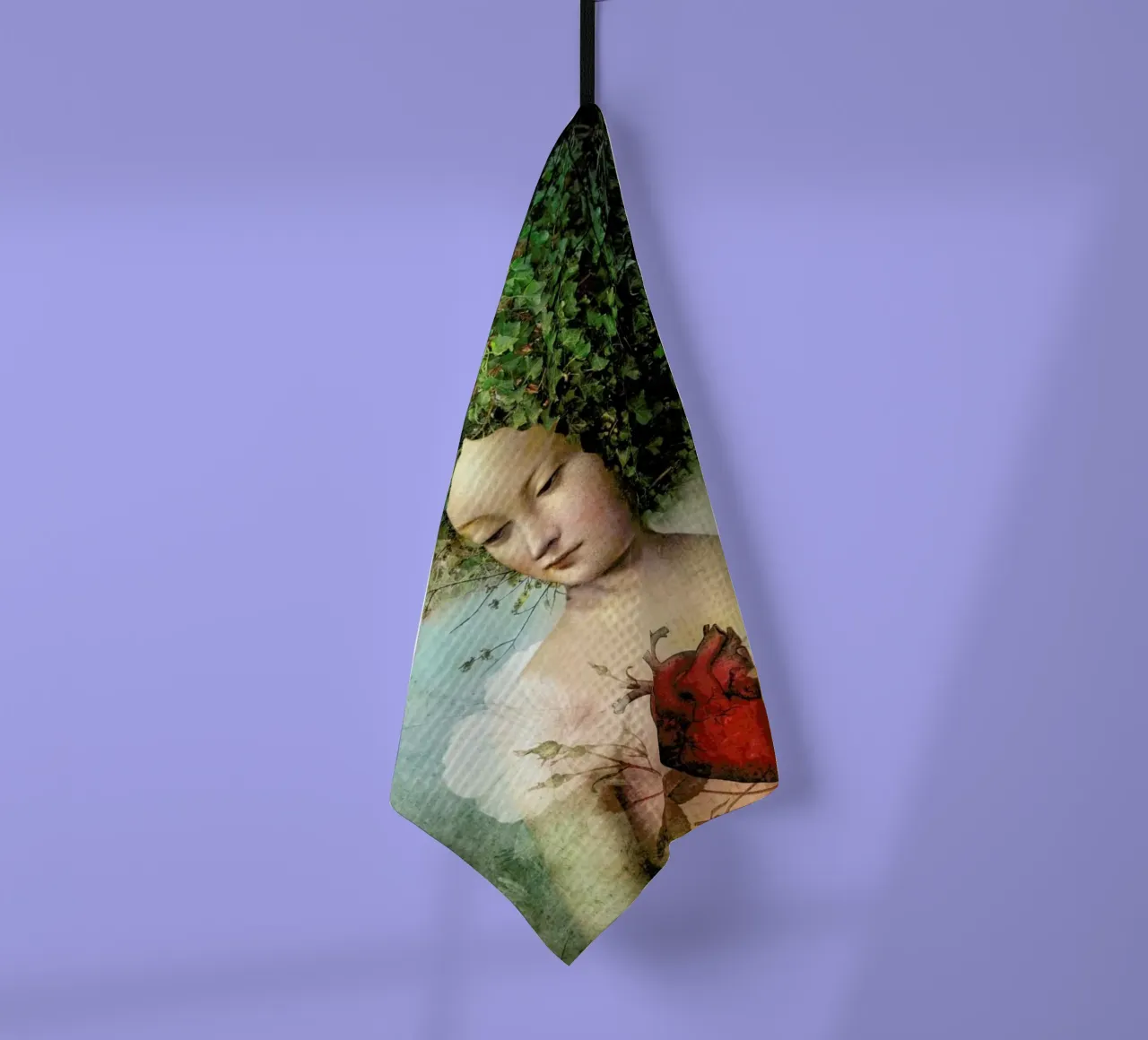 The Day Lost My Heart tea towel by Catrin Welz-Stein
