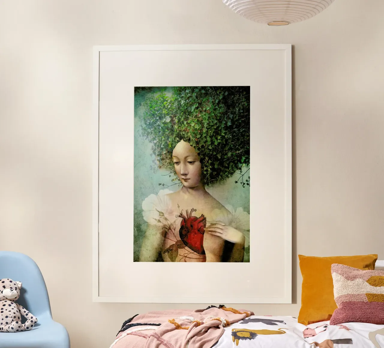 The Day Lost My Heart poster con telaio in legno da Catrin Welz-Stein