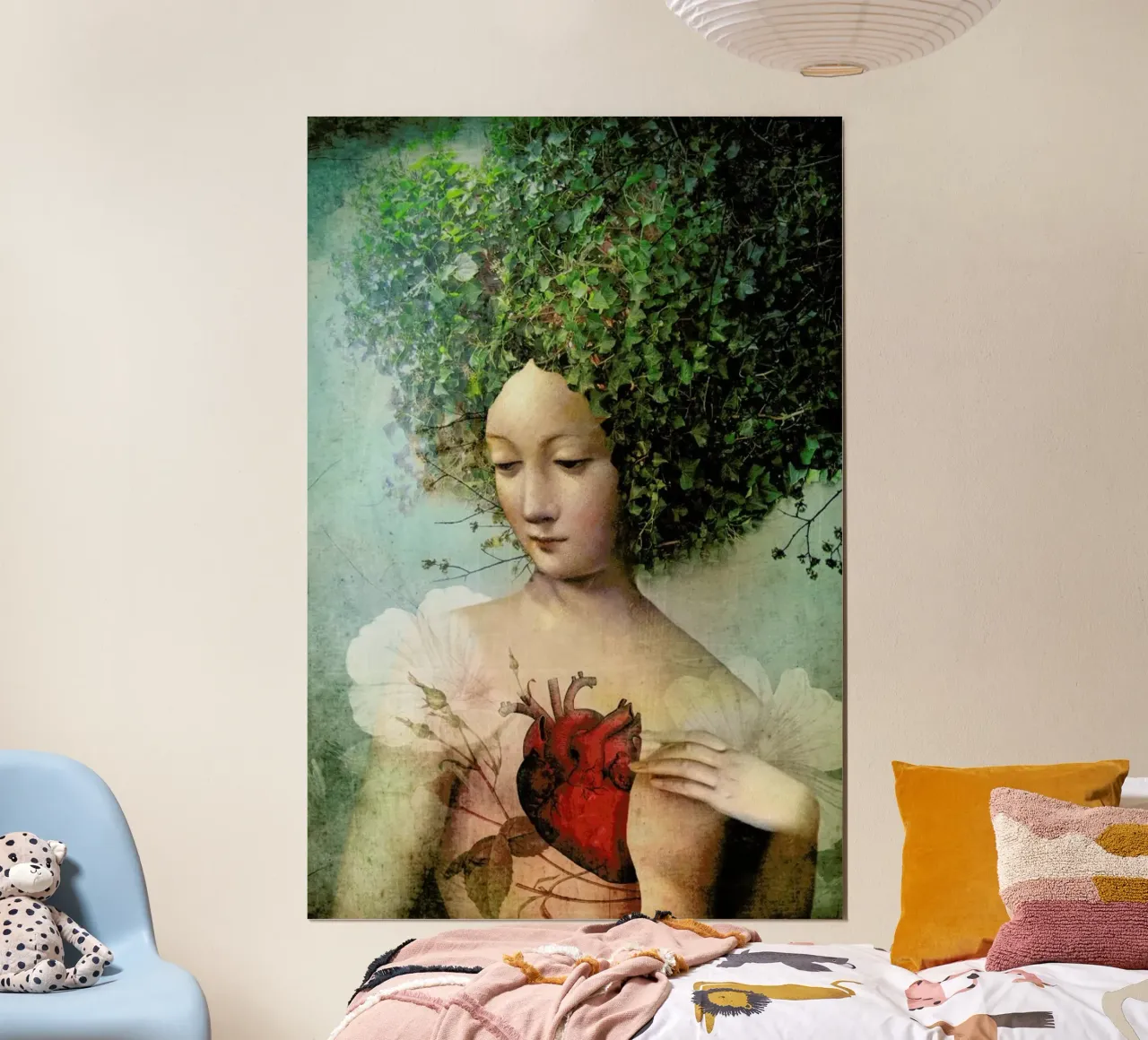The Day Lost My Heart poster con telaio in legno da Catrin Welz-Stein
