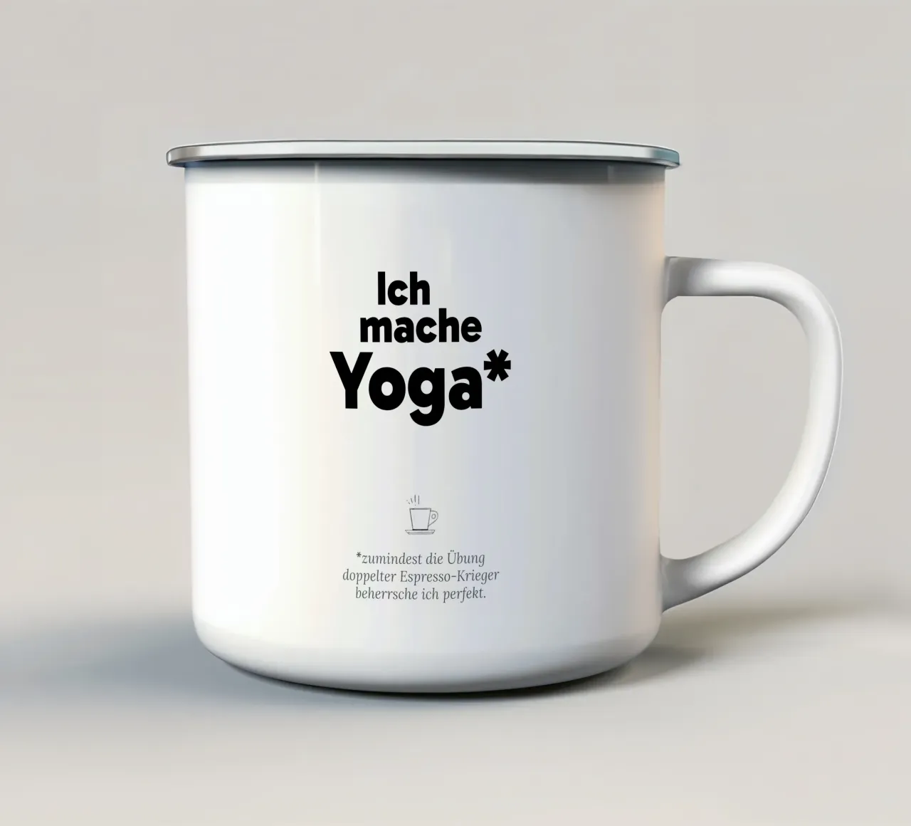Espresso Yoga tazza in smalto da color&shape