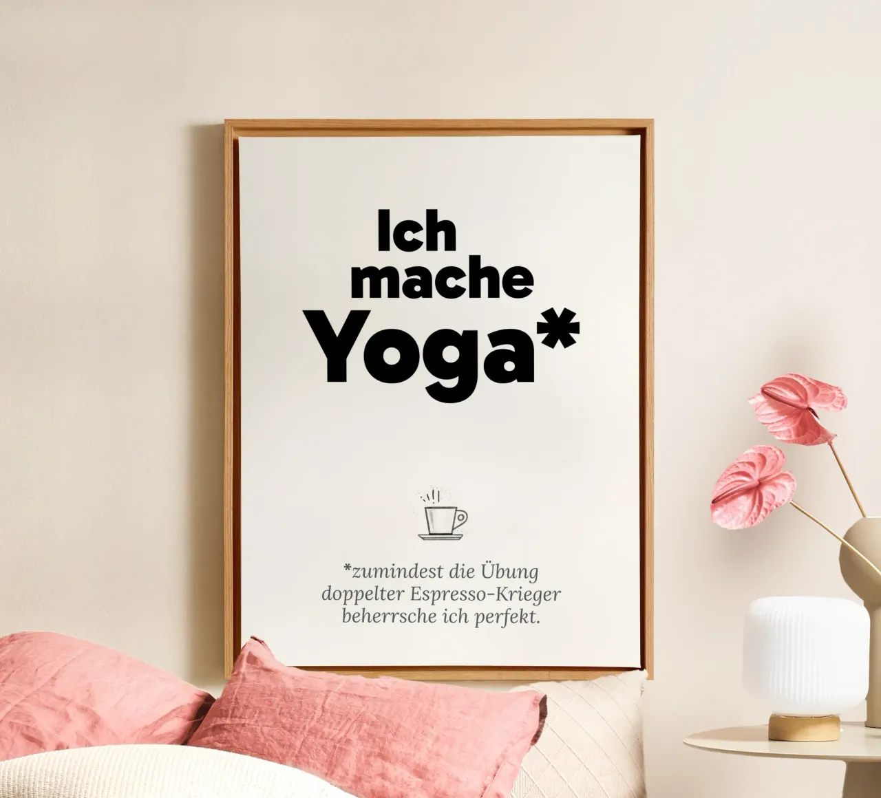 Espresso Yoga tela con Cornice a cassetta da color&shape