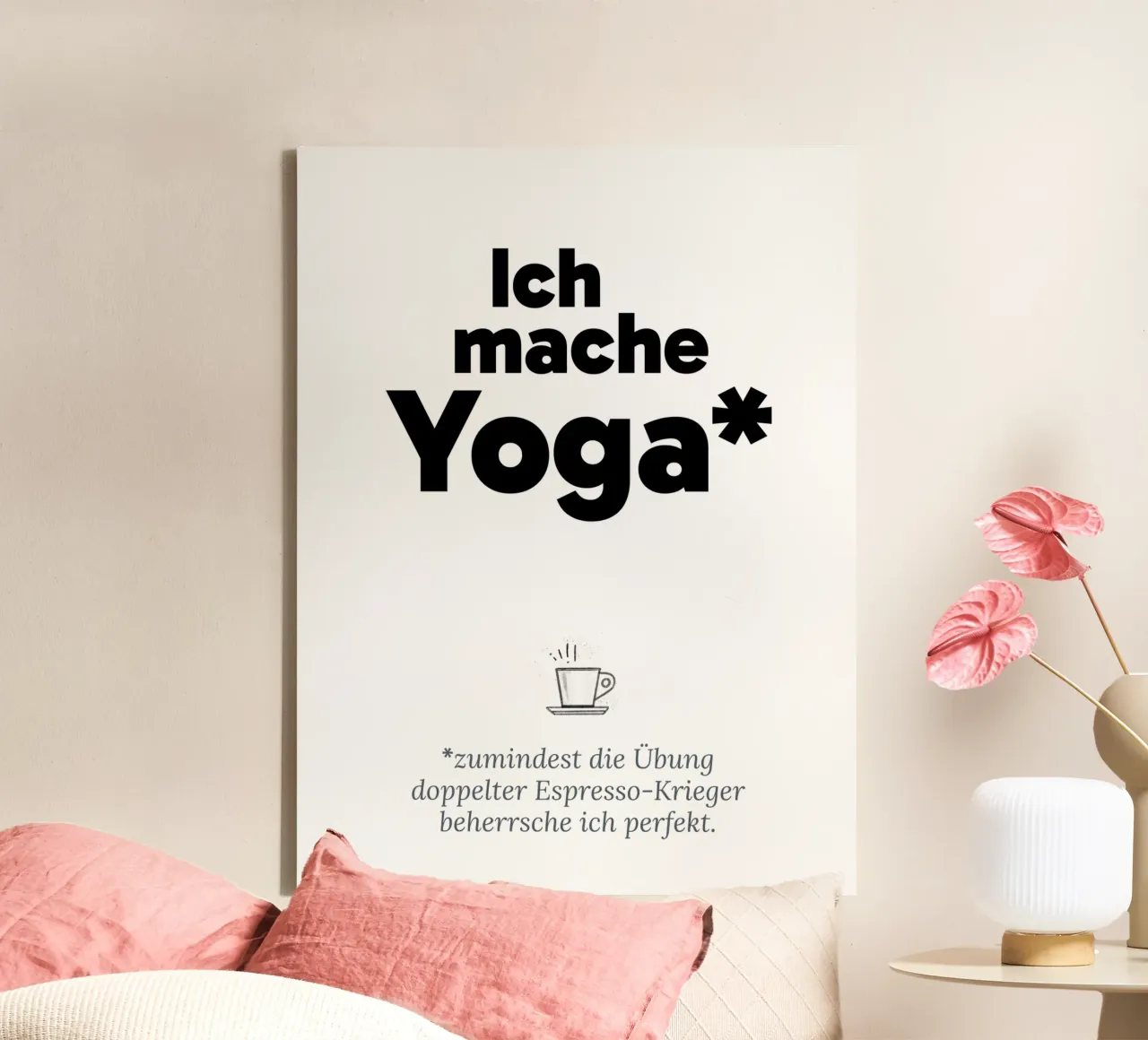 Espresso Yoga tela con Cornice a cassetta da color&shape