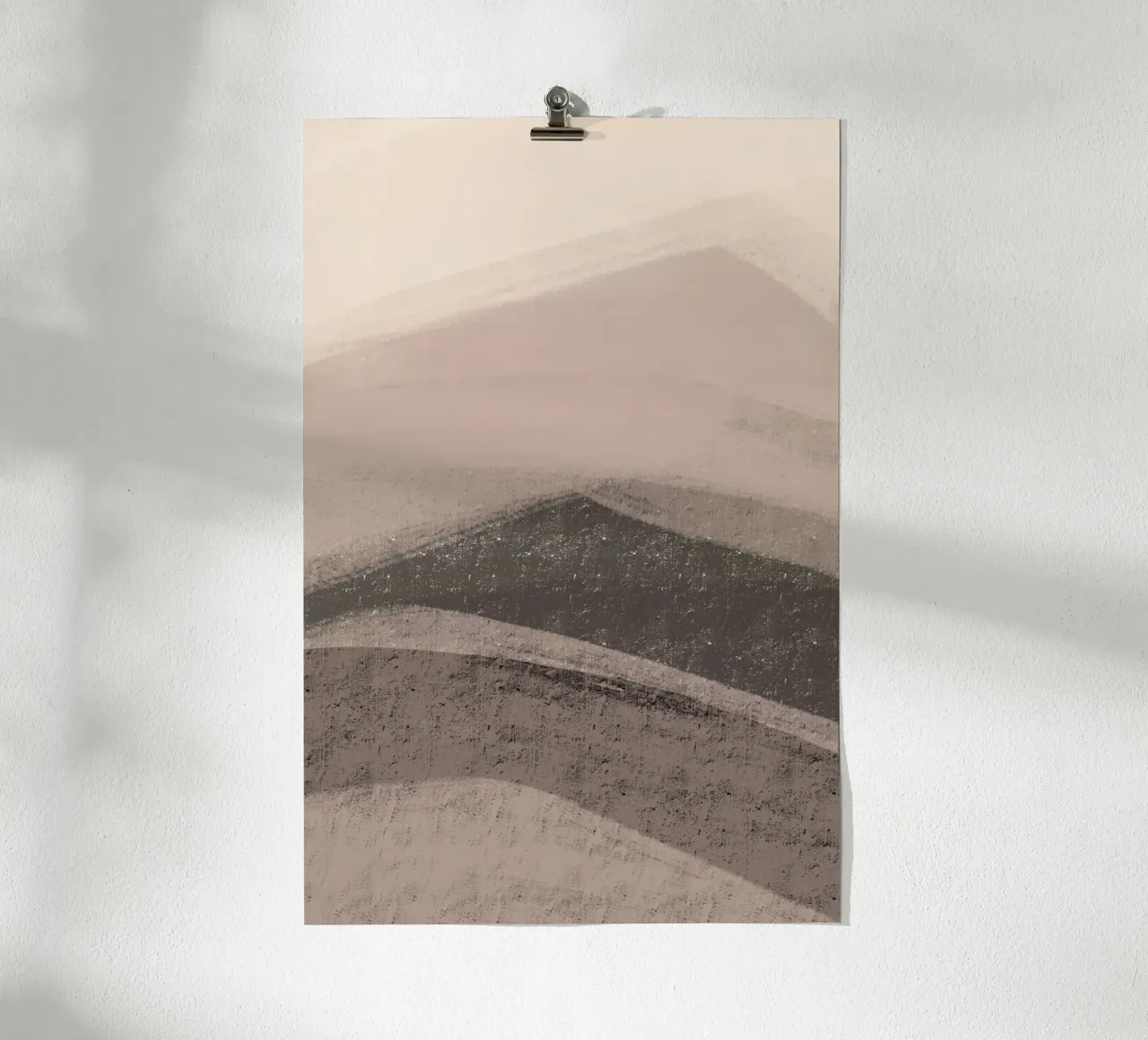 Abstract Mountains poster con telaio in alluminio da nileshkikuuchise