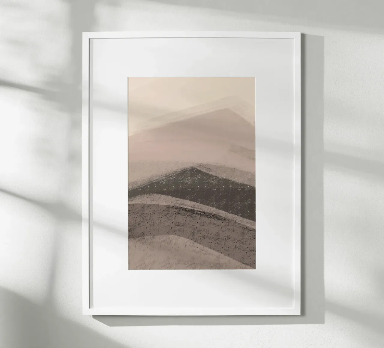 Abstract Mountains poster con telaio in alluminio da nileshkikuuchise