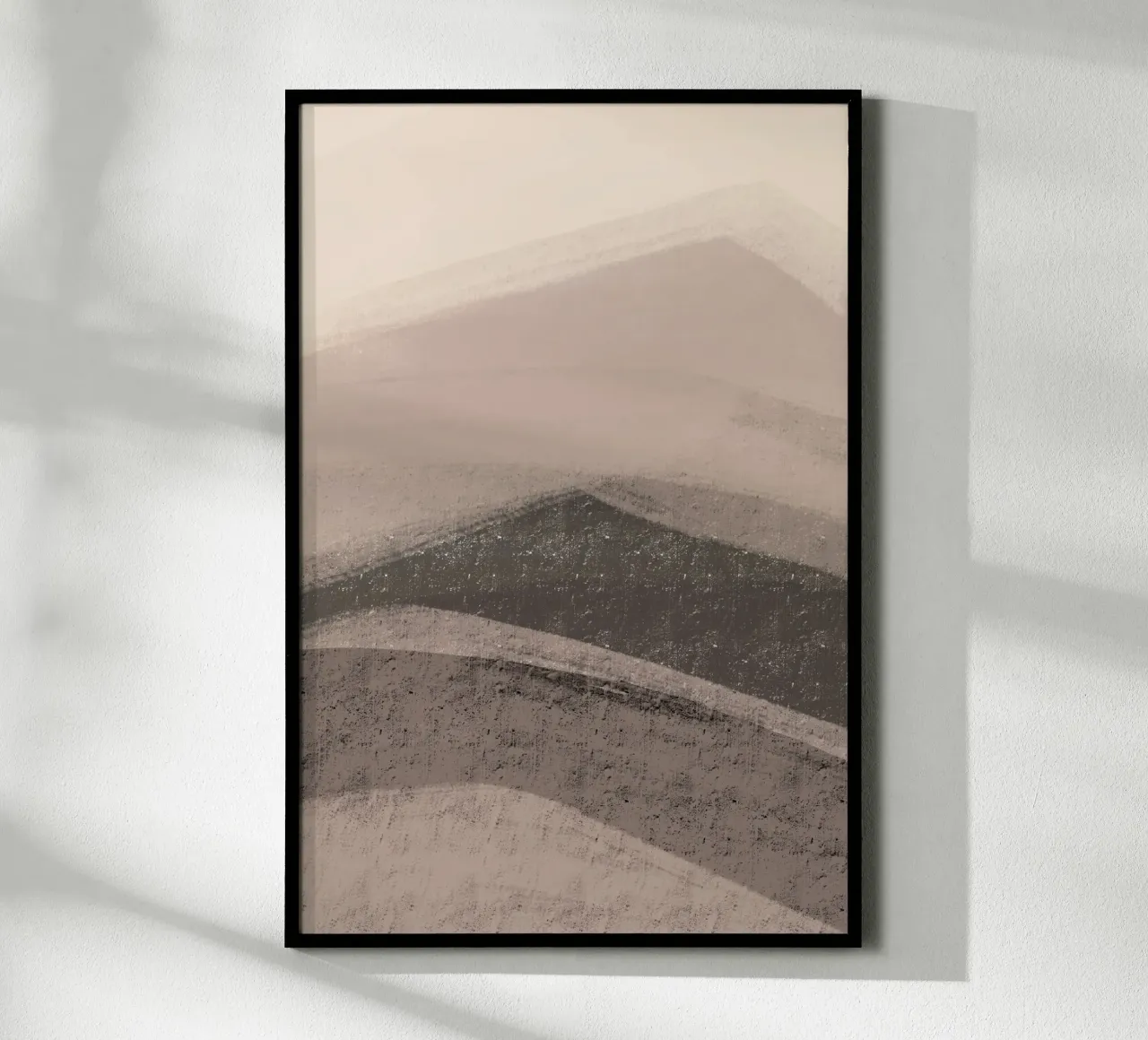 Abstract Mountains poster con telaio in alluminio da nileshkikuuchise
