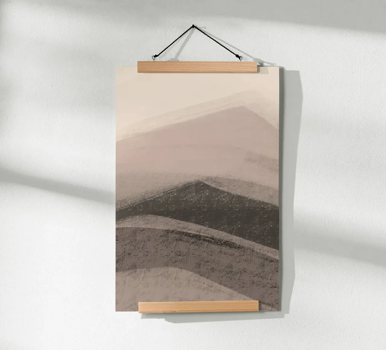 Abstract Mountains poster con telaio in alluminio da nileshkikuuchise