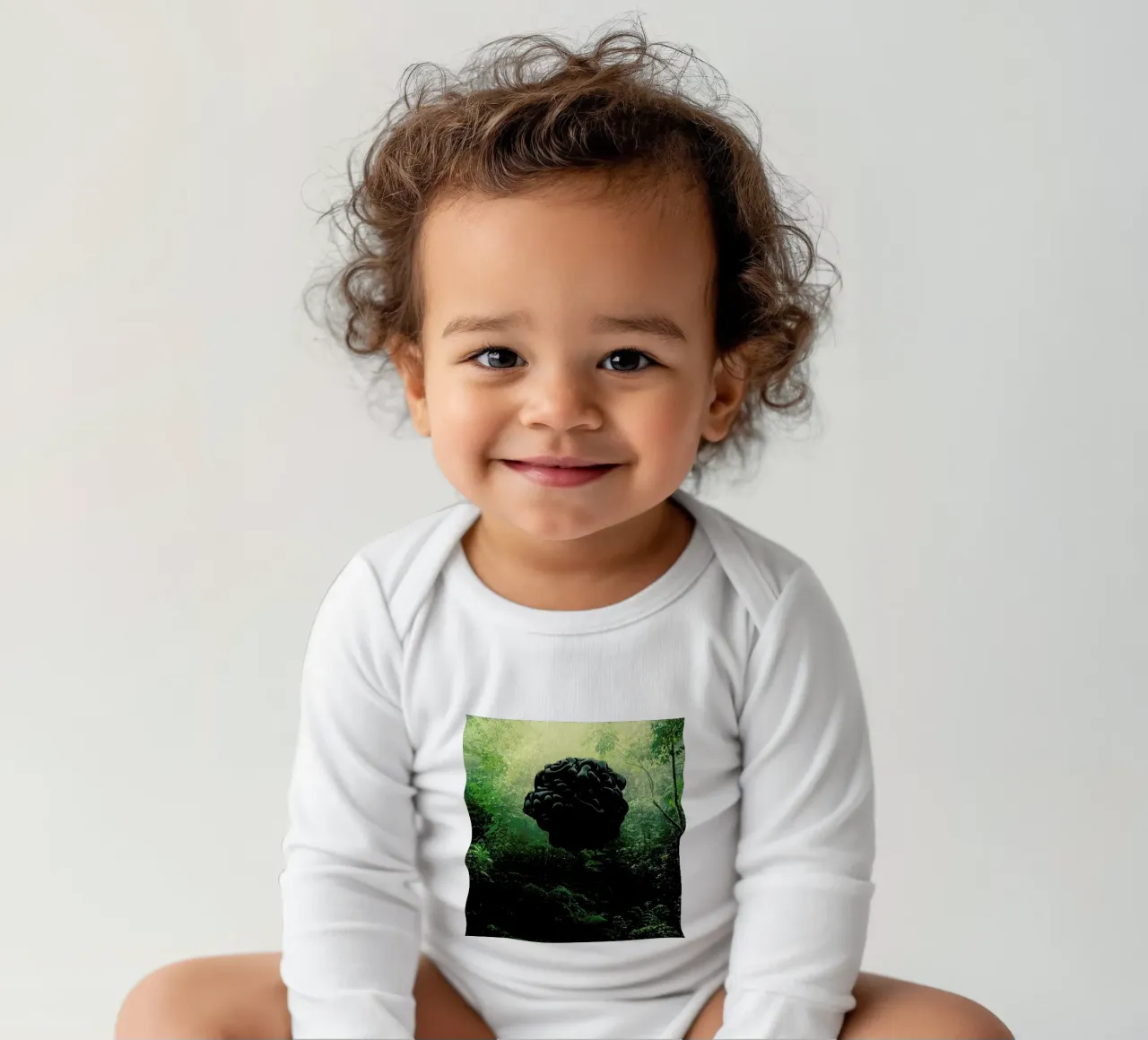 Blacks long-sleeve baby romper by Eugene Soloviev