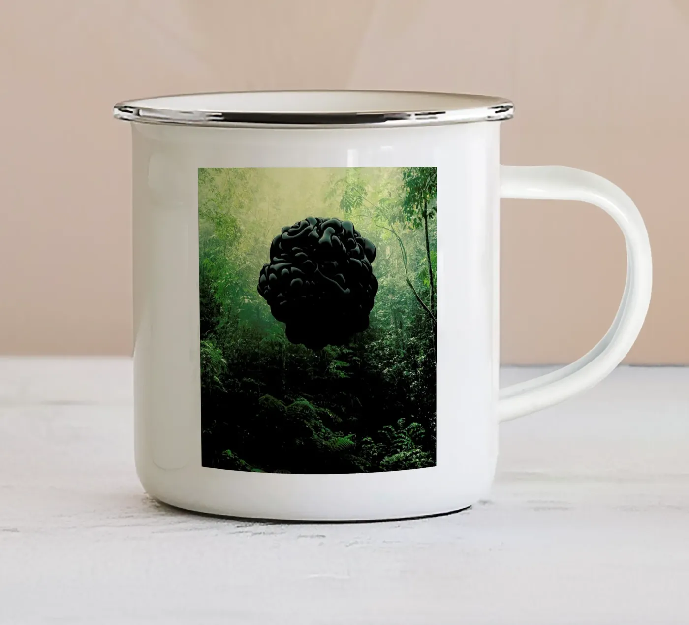 Blacks emaille mok van Eugene Soloviev