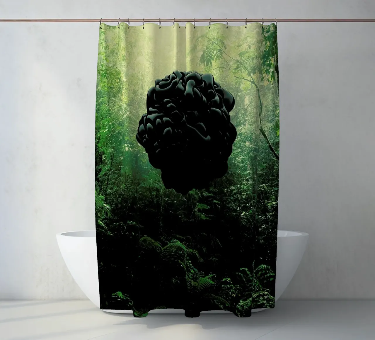 Blacks Duschvorhang von Eugene Soloviev