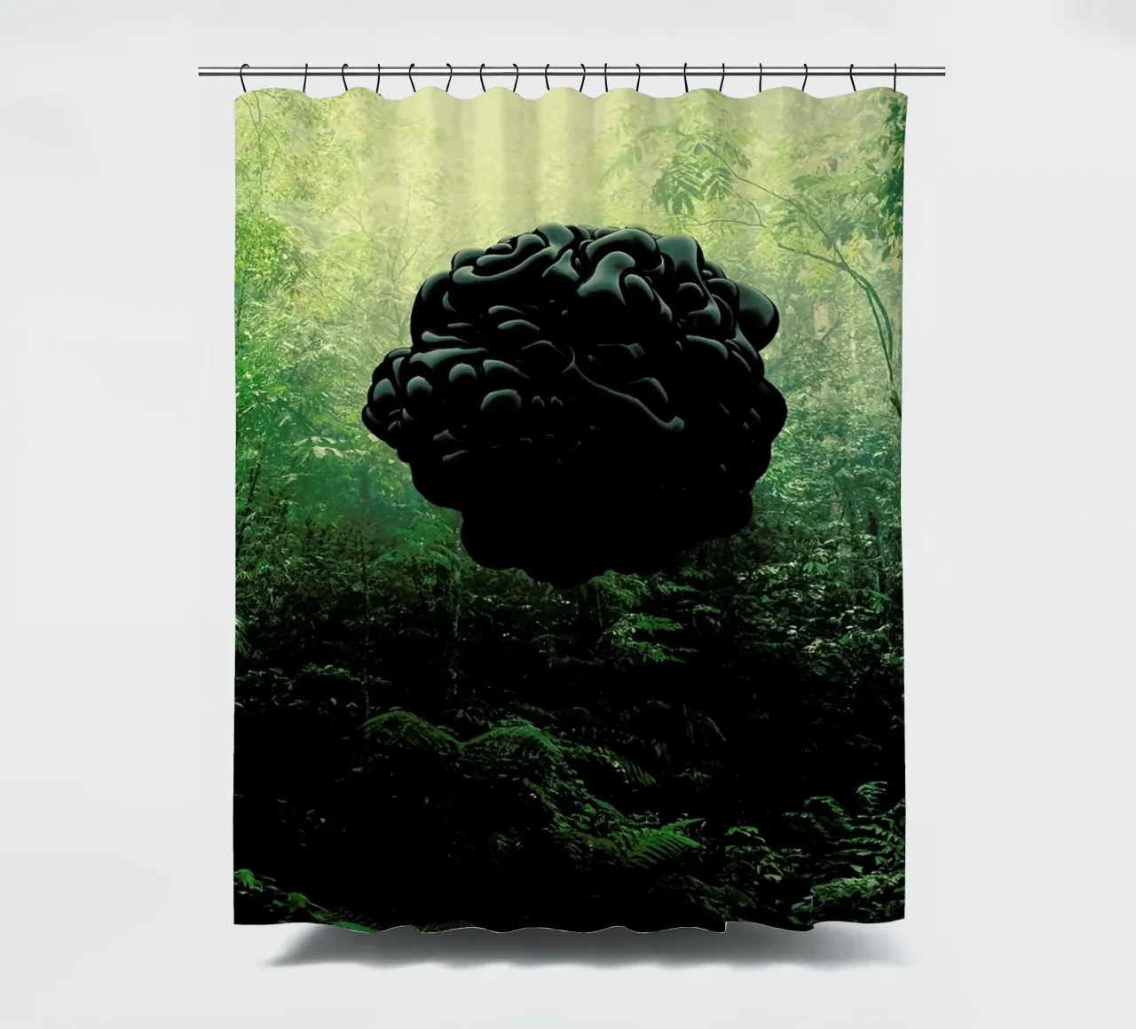 Blacks Duschvorhang von Eugene Soloviev