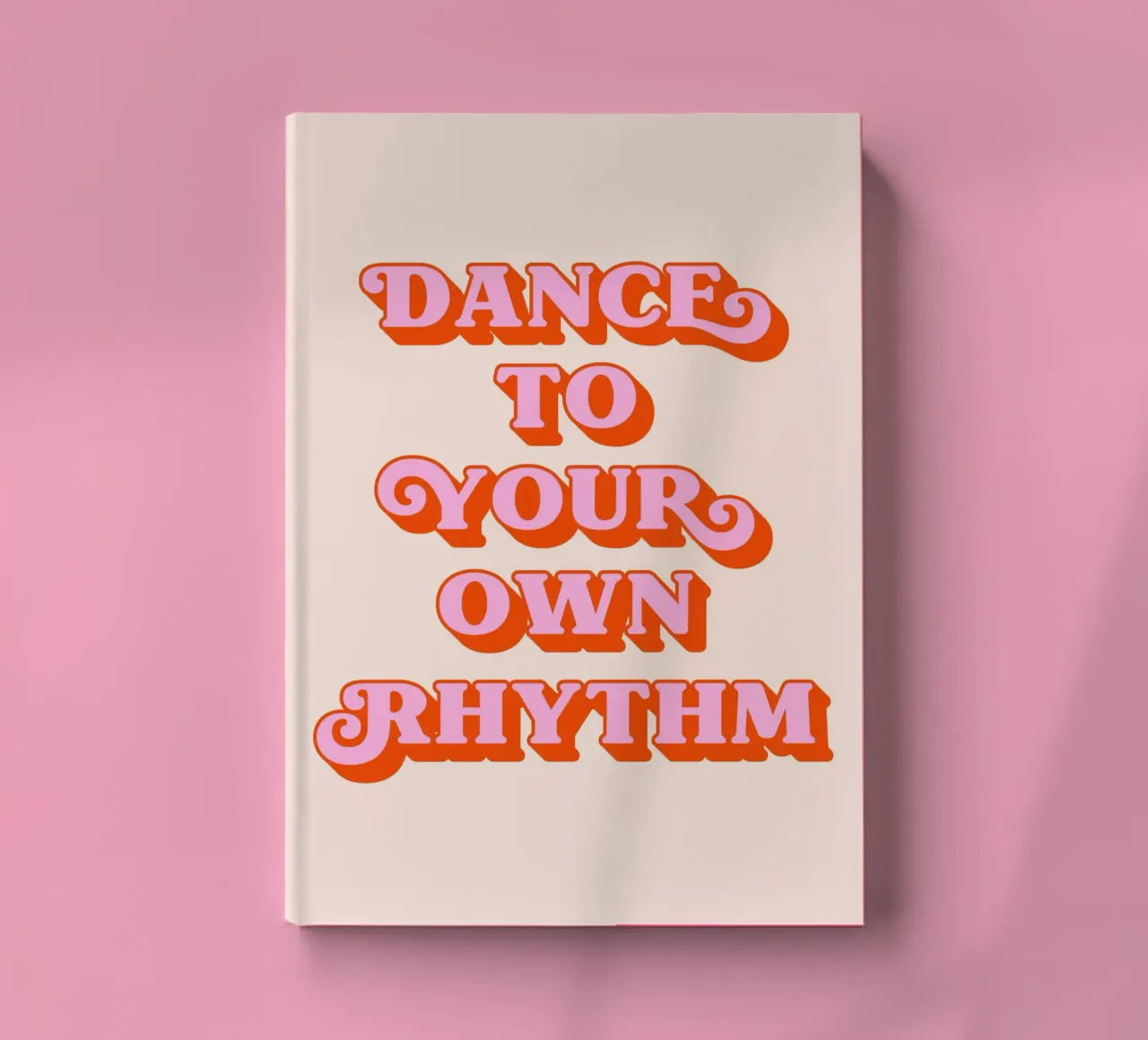 Dance to your own rhythm quote (peach & pink tone) notebook by Paigaam Studio