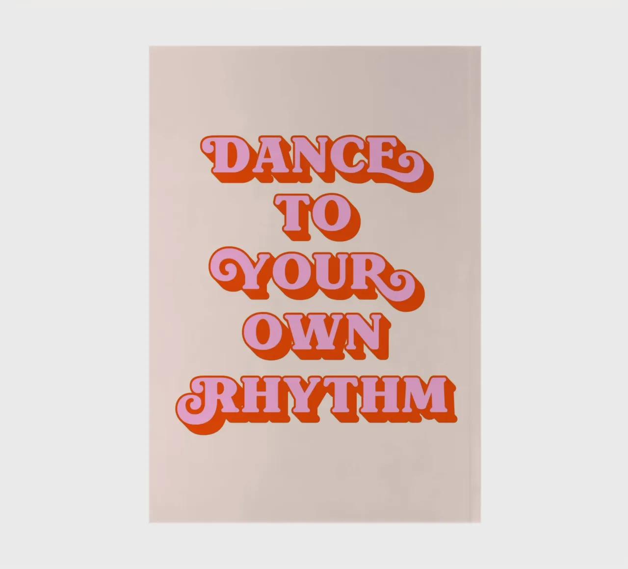 Dance to your own rhythm quote (peach & pink tone) notebook by Paigaam Studio