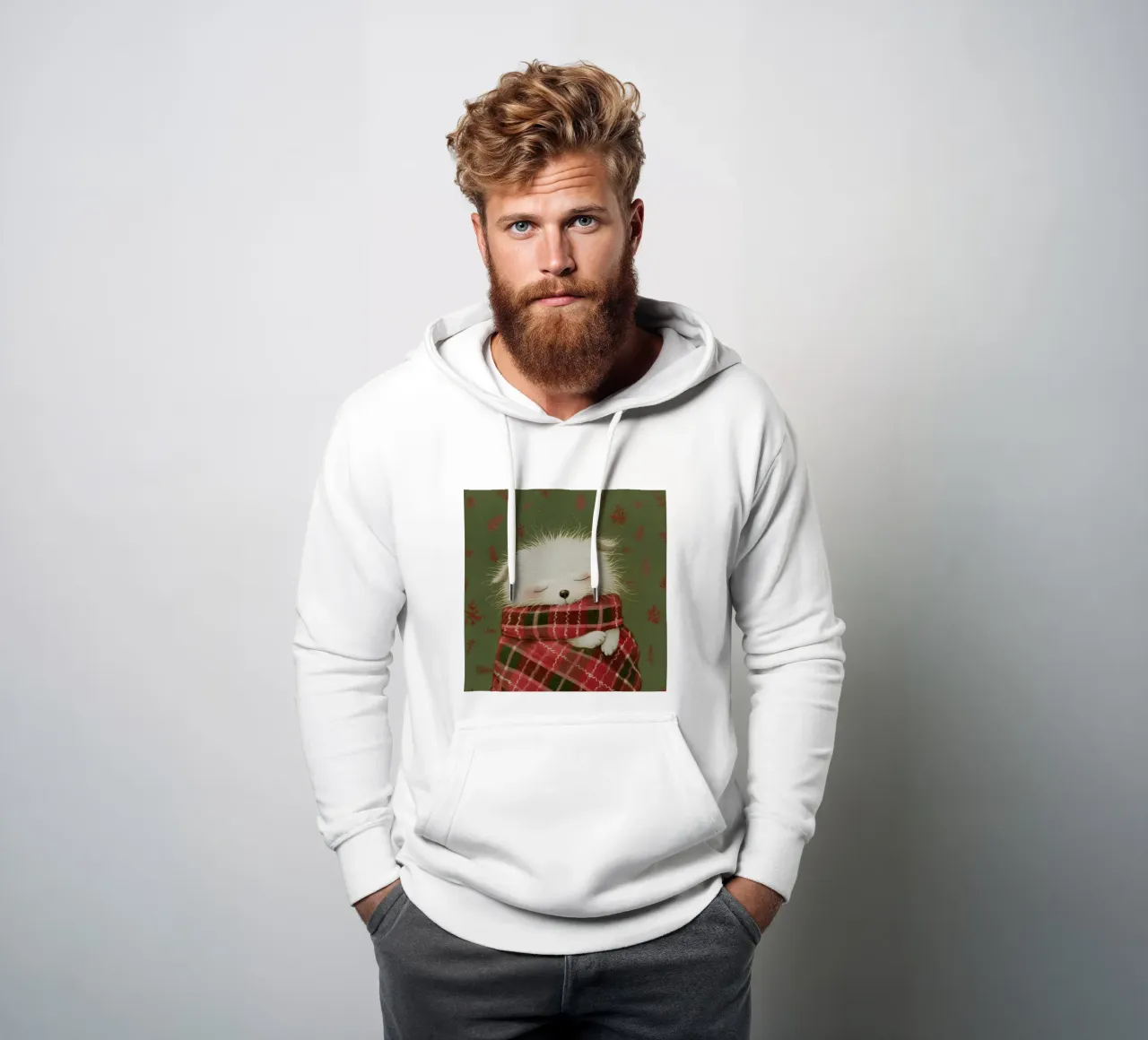 Sogni di cuccioli accoglienti felpa con cappuccio da Rustic Grace Studio 02