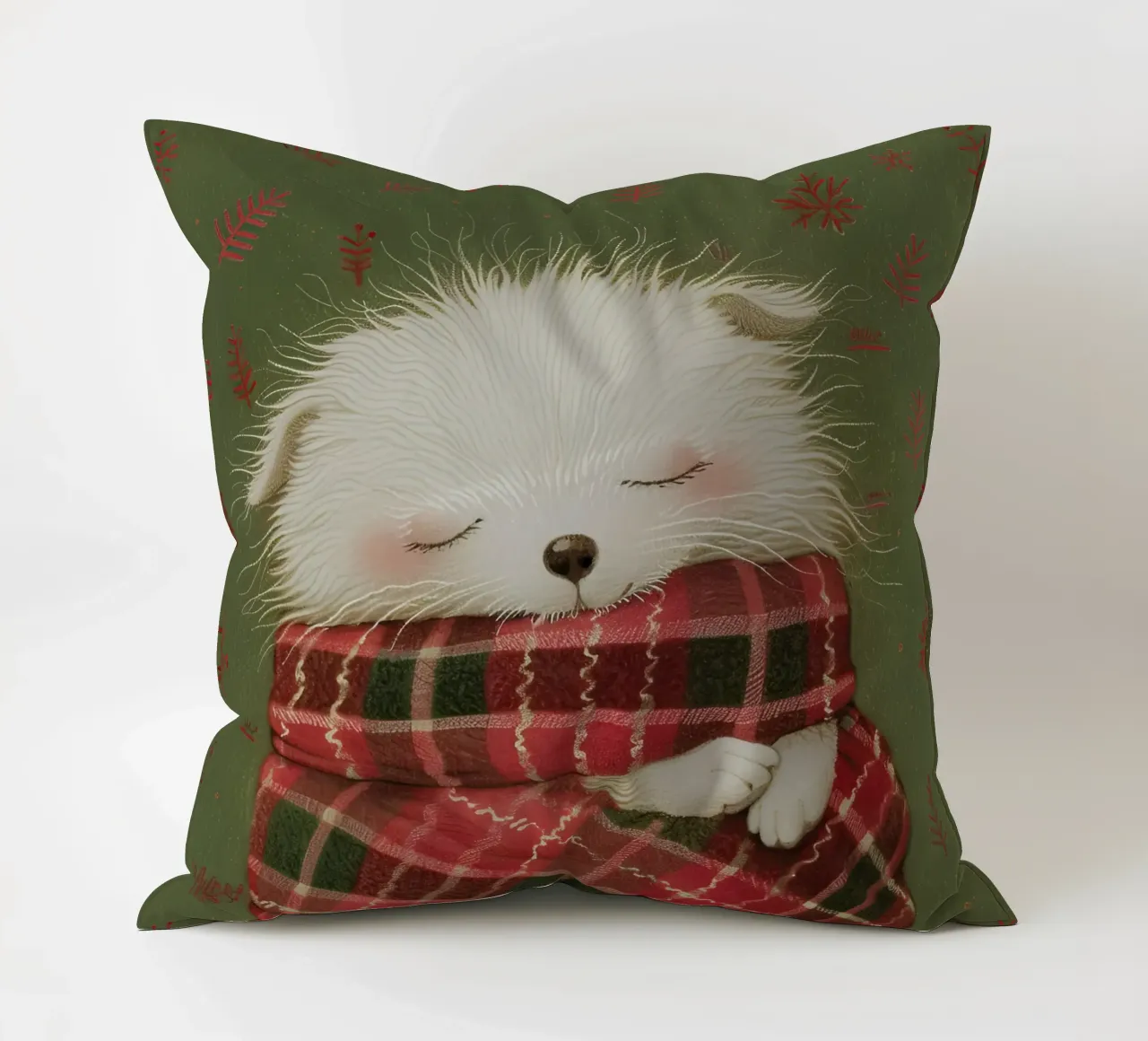 Cozy Pup Dreams decorative cushion by Rustic Grace Studio 02