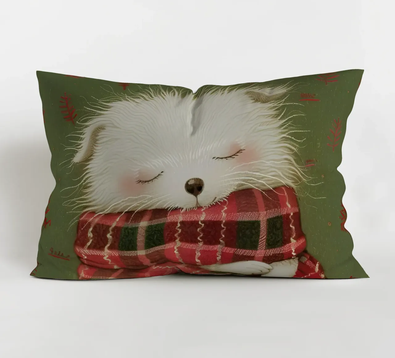 Cozy Pup Dreams decorative cushion by Rustic Grace Studio 02