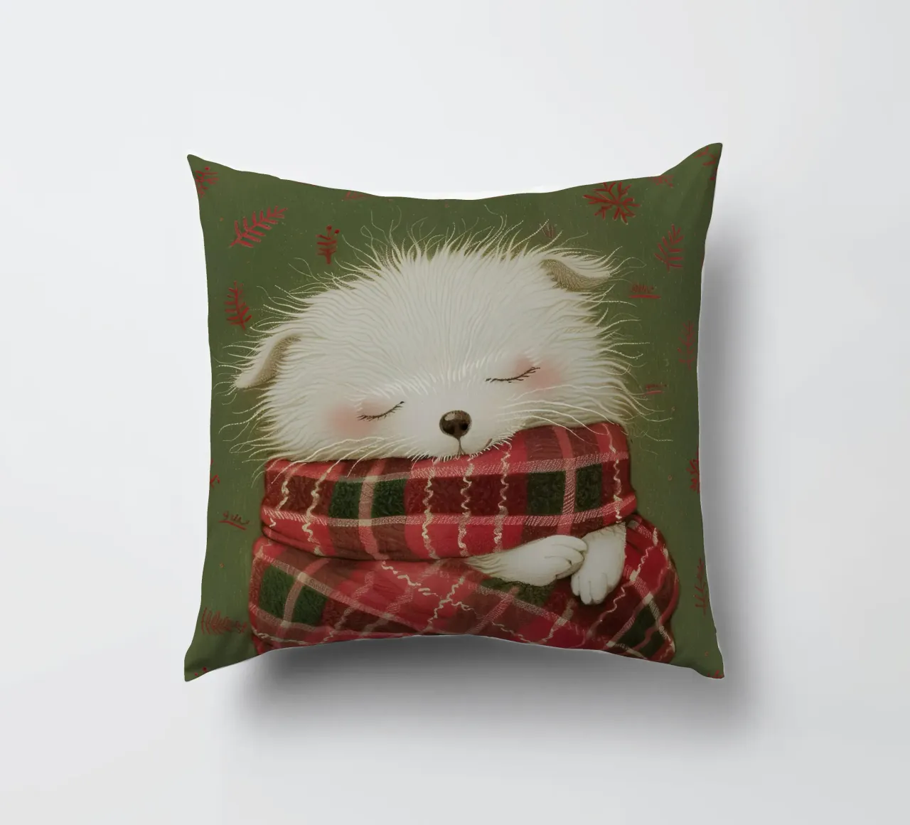 Cozy Pup Dreams decorative cushion by Rustic Grace Studio 02