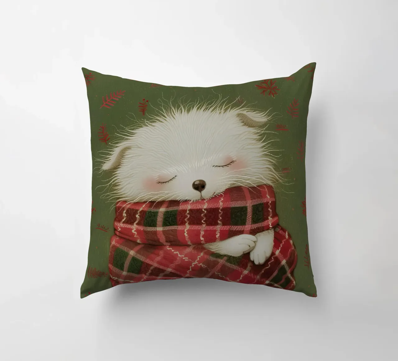 Cozy Pup Dreams decorative cushion by Rustic Grace Studio 02