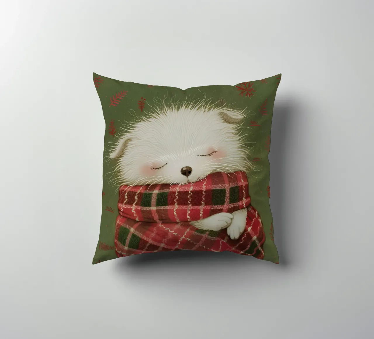 Cozy Pup Dreams decorative cushion by Rustic Grace Studio 02