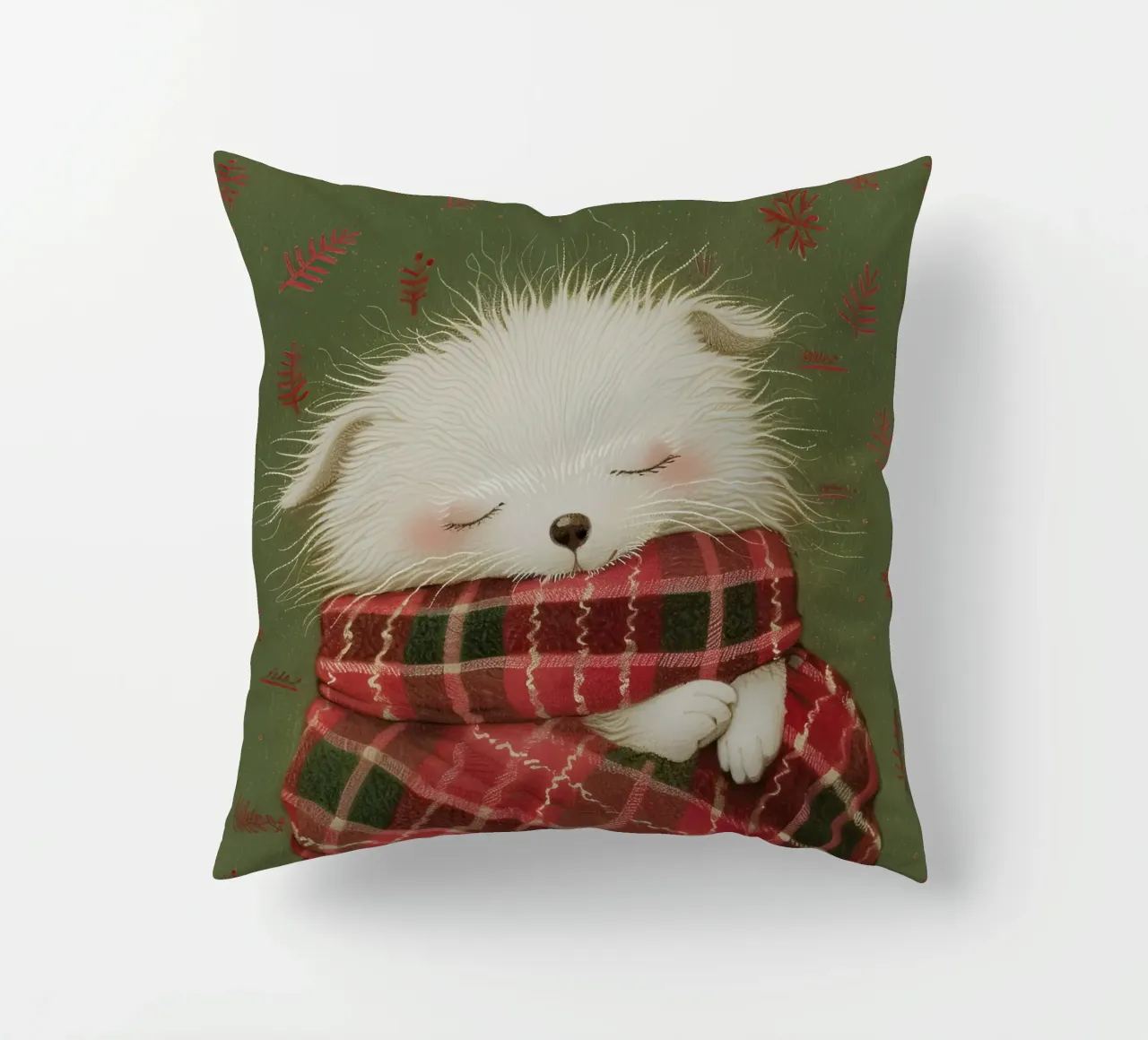 Cozy Pup Dreams decorative cushion by Rustic Grace Studio 02