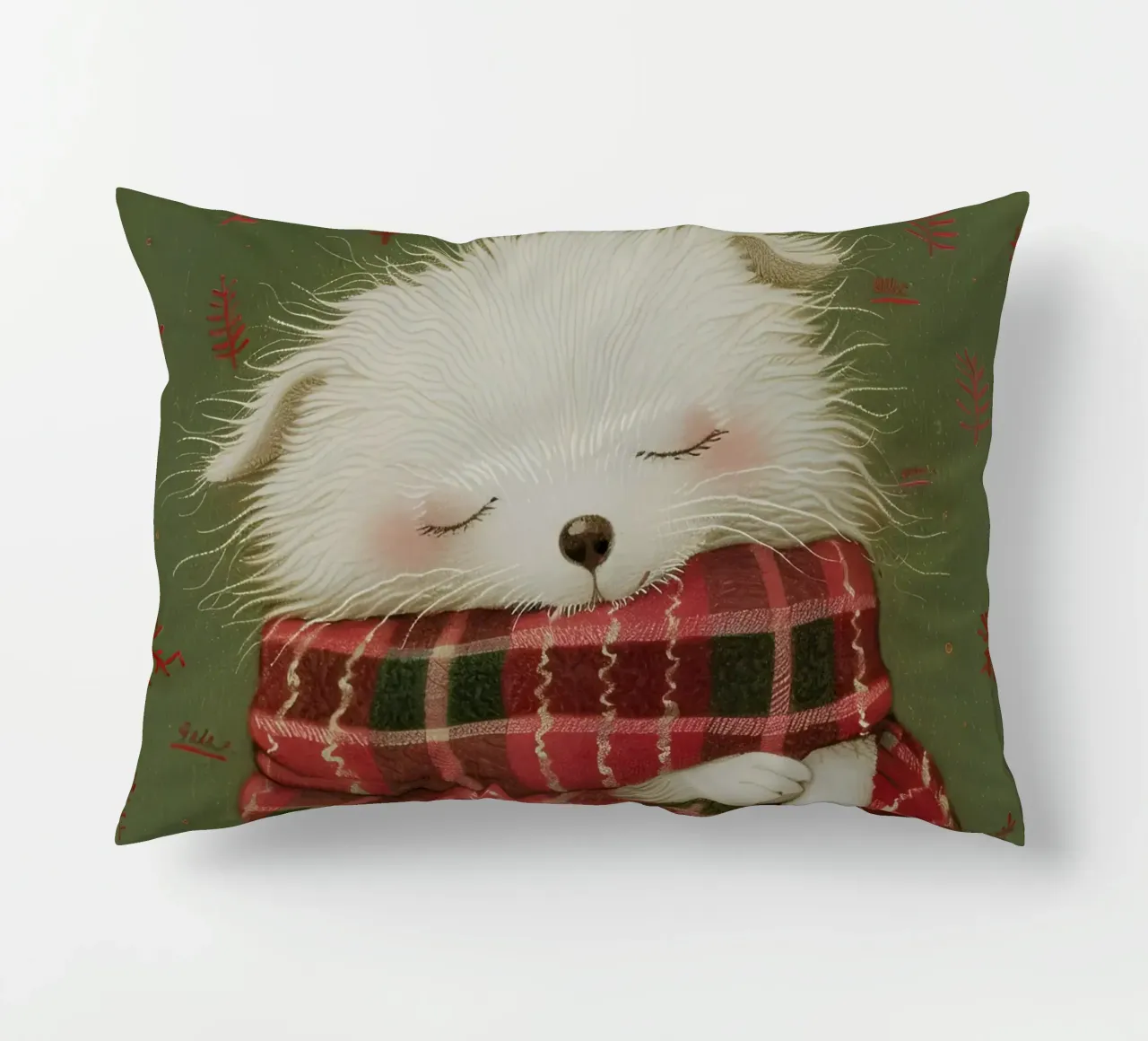 Cozy Pup Dreams decorative cushion by Rustic Grace Studio 02
