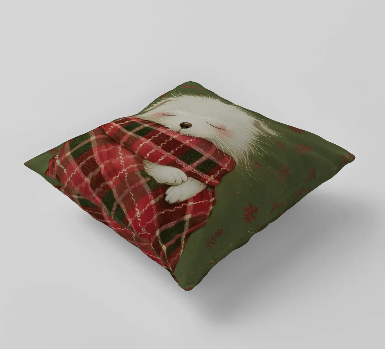 Cozy Pup Dreams decorative cushion by Rustic Grace Studio 02