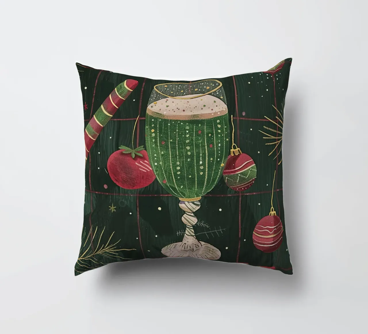 Bicchiere verde di gioia cuscino da Rustic Grace Studio 02