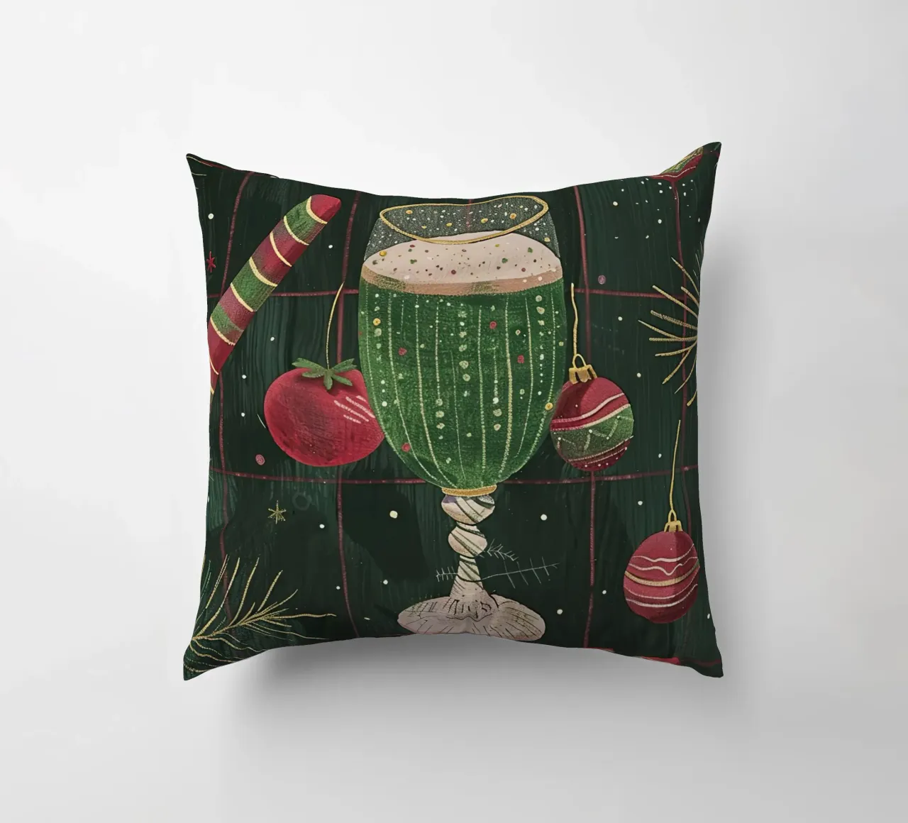 Bicchiere verde di gioia cuscino da Rustic Grace Studio 02