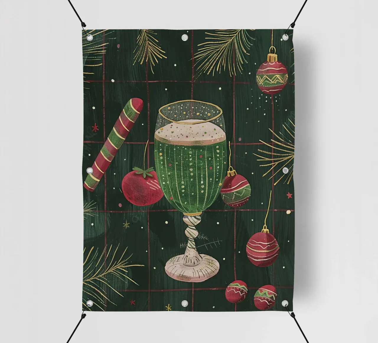Bicchiere verde di gioia telo in pvc da Rustic Grace Studio 02