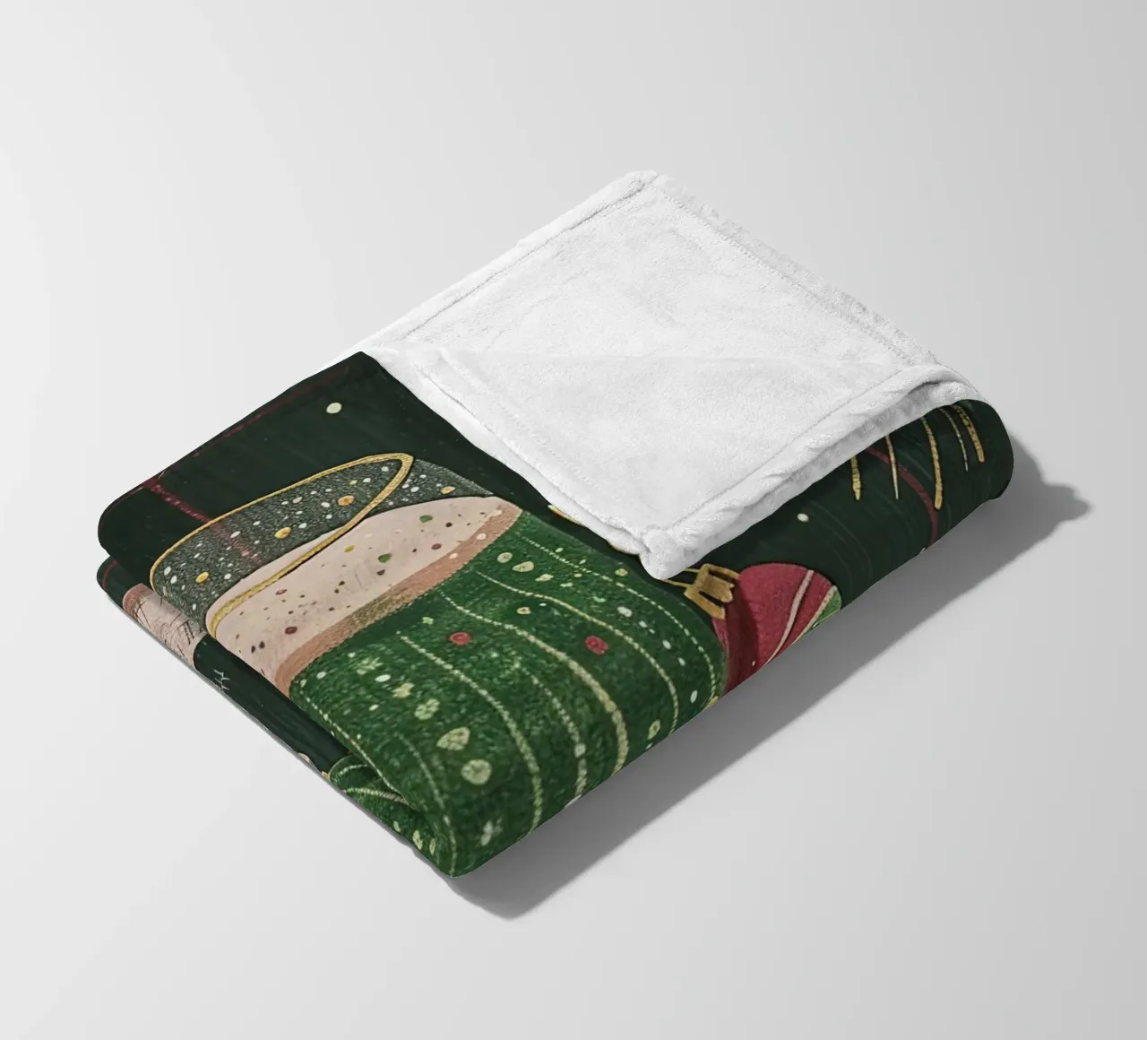 Green Glass of Joy fleece blanket by Rustic Grace Studio 02