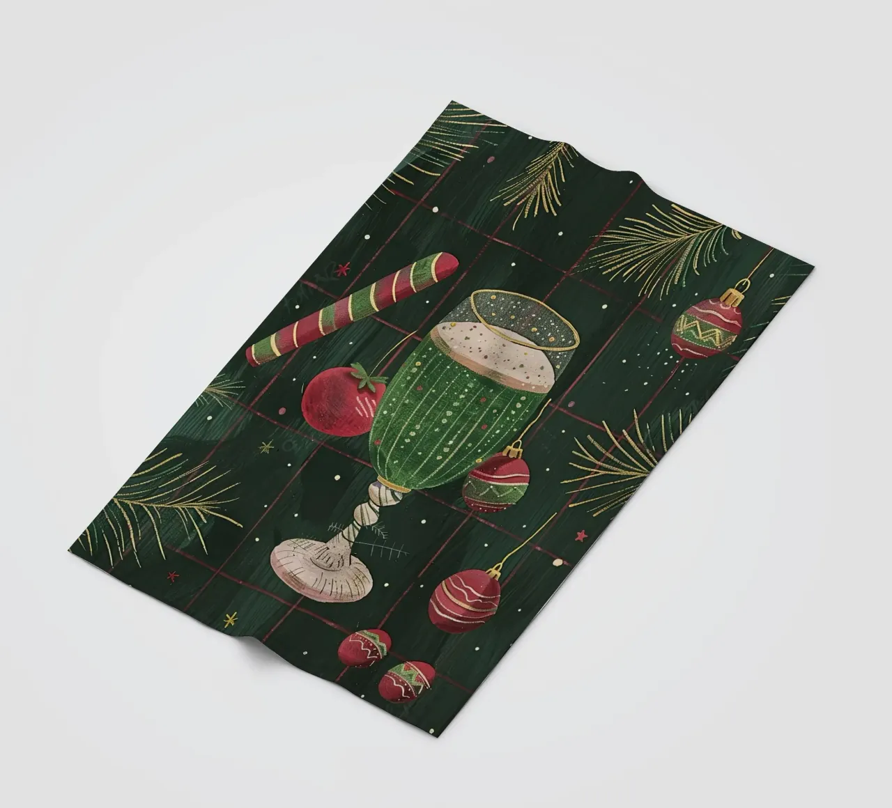 Green Glass of Joy fleece blanket by Rustic Grace Studio 02