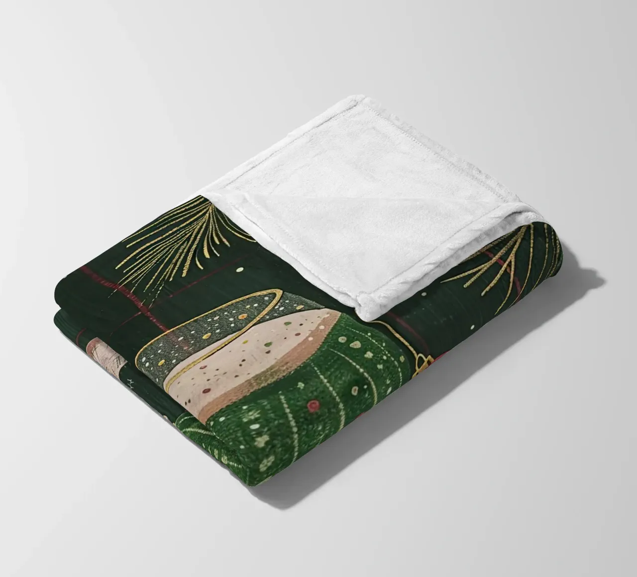 Green Glass of Joy fleece blanket by Rustic Grace Studio 02
