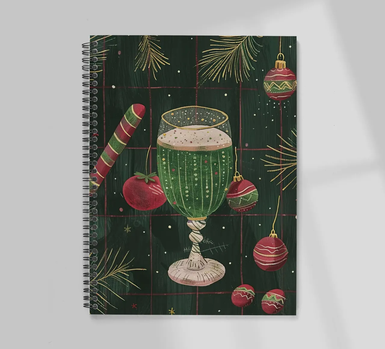 Vaso verde de la alegría cuaderno de espiral de Rustic Grace Studio 02