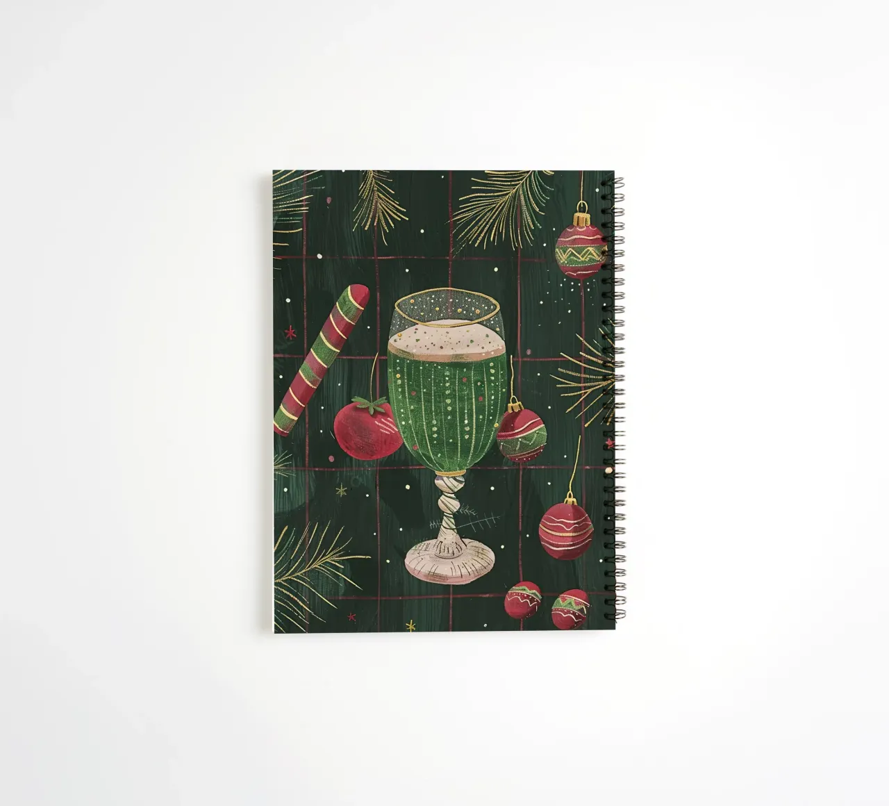 Vaso verde de la alegría cuaderno de espiral de Rustic Grace Studio 02