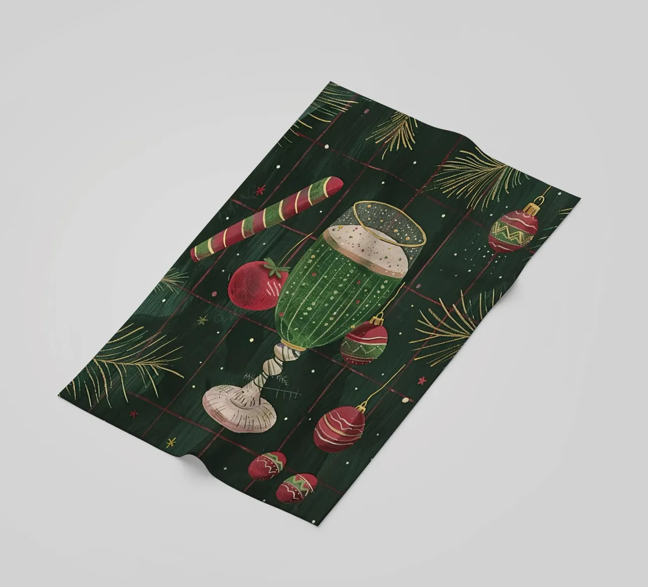 Bicchiere verde di gioia telo mare da Rustic Grace Studio 02