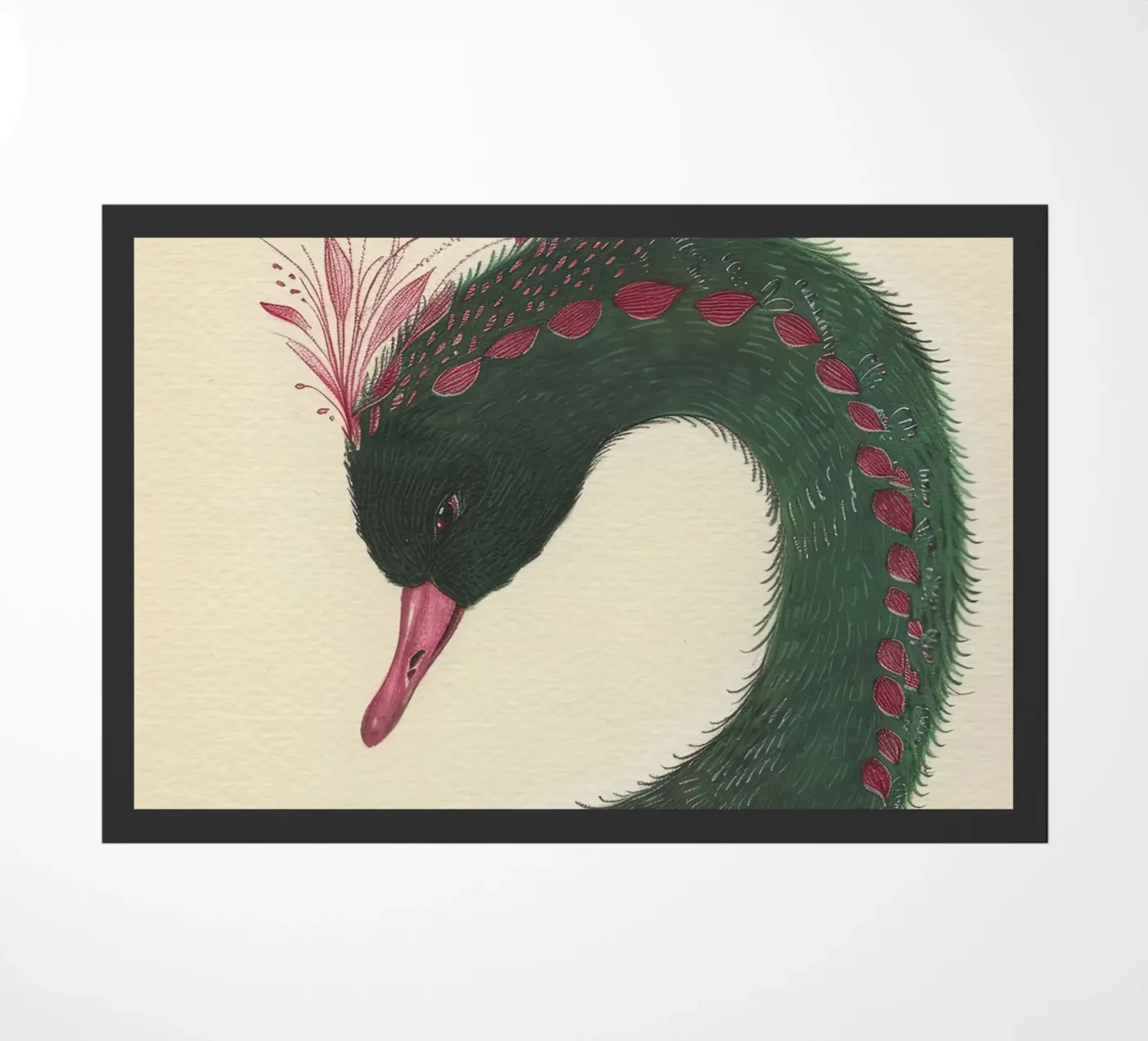 Il Cigno Regale zerbino da Rustic Grace Studio 02