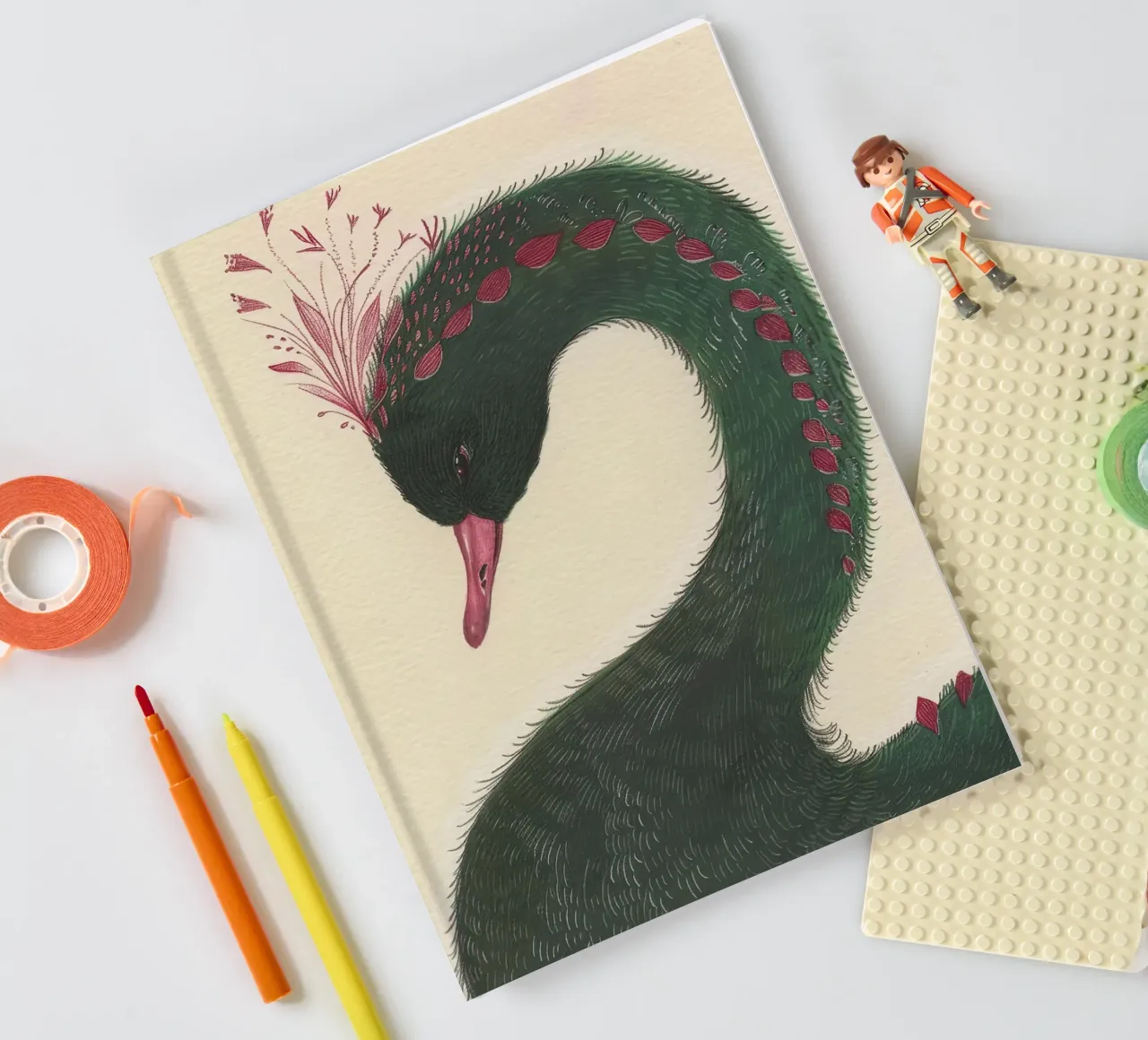 The Regal Swan notebook by Rustic Grace Studio 02