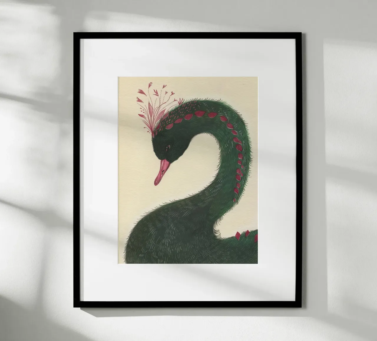 Il Cigno Regale poster con telaio in plastica da Rustic Grace Studio 02