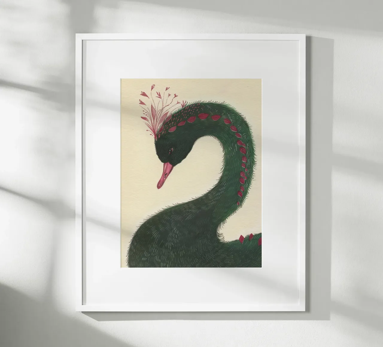 Il Cigno Regale poster con telaio in plastica da Rustic Grace Studio 02