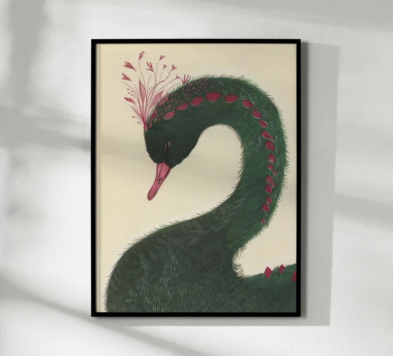 Il Cigno Regale poster con telaio in plastica da Rustic Grace Studio 02